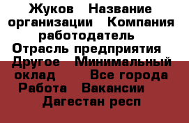 Жуков › Название организации ­ Компания-работодатель › Отрасль предприятия ­ Другое › Минимальный оклад ­ 1 - Все города Работа » Вакансии   . Дагестан респ.